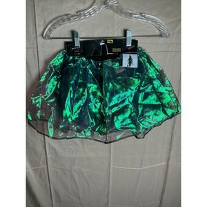 Witch Tutu Adult Size Iridescent Green Sparkly Skirt Halloween Costume Accessory